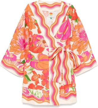 Farm Rio Abito corto in lino - Arancione