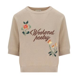Max Mara Top de punto Fiacre Fiore - Knitwear - Mujer - Beige - M