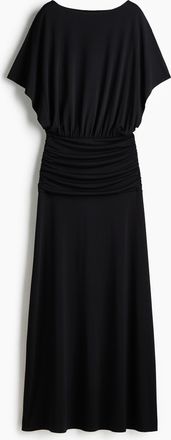 H&M Drapiertes Maxikleid - Schwarz