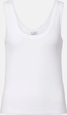 Brunello Cucinelli Monili cotton-blend tank top