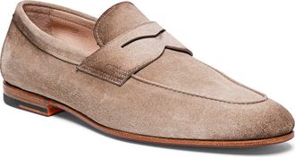 Santoni Carlos Penny Loafer in Beige at Nordstrom, Size 9