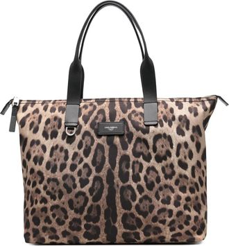 Dolce & Gabbana Bruine tassen met ritssluiting - Heren - Shoppers - Bruin - ONE Size - Tassen