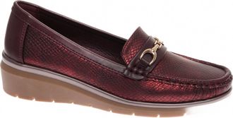 Pierre Dumas Womens Choice-2 Penny Loafer In Burgundy