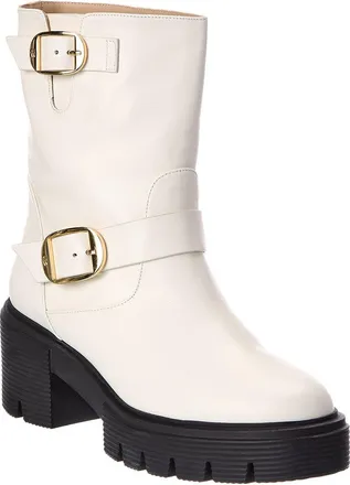 Stuart Weitzman Soho Moto Leather Bootie