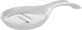 KASANOVA Poggiamestolo bianco con scritta 22 cm