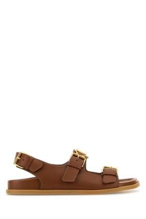 Valentino Garavani Womens Biscuit Leather Sandals - Brown - Size EU 36
