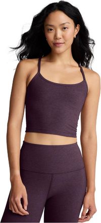 Beyond Yoga Womens Spacedye Slim Racerback Cropped Tank Top Purple XS