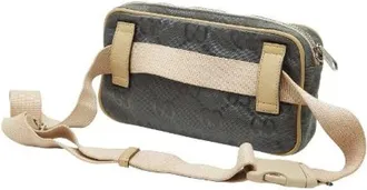 Gucci Pre-owned Belt Bags, male, Gray, Size: ONE SIZE Pre-owned Off The Grid GG Nylon Belt Bag