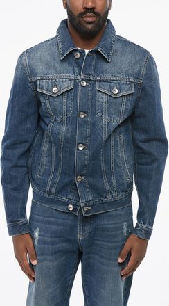 Brunello Cucinelli Dark-Wash Denim Saharan Jacket Brunello Cucinelli