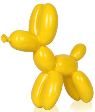 ADM Design Skulptur Ballonhund 26 x 27 cm - Gelb