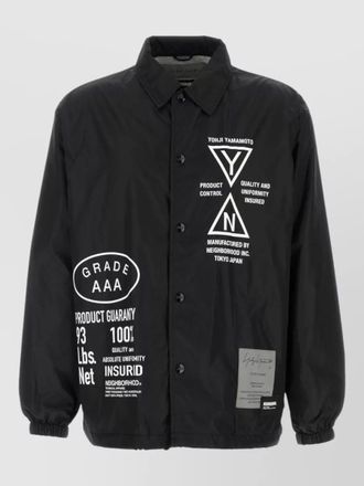 Yohji Yamamoto nylon neighborhood windbreaker jacket collared design