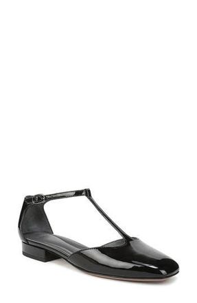 Franco Sarto Delmira T-Strap Flat in Black at Nordstrom Rack, Size 8