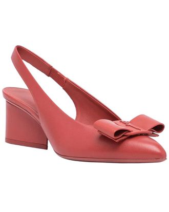 Ferragamo Viva 55Mm Leather Slingback Pump