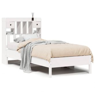Berkfield Home Bookcase Bed without Mattress White 90x190 cm Single Solid Wood Pine