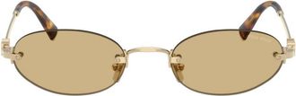 Miu Miu Yellow Oval Ladies Sunglasses MU A54S ZVN10R 51