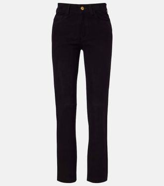 Blaz&eacute; Milano Blaz&eacute; Milano Viva Paso suede straight pants