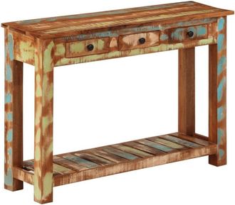 vidaXL Mesa Consola Madera Maciza Reciclada 110x30x76 Cm Vidaxl