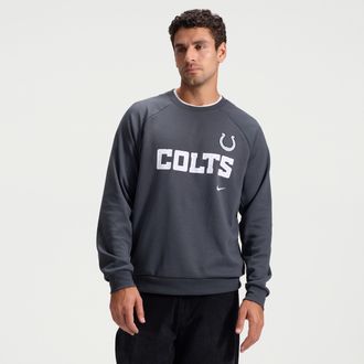 Nike Indianapolis Colts Rivalries Collection Primary Nike Mens Dri-FIT NFL Pullover Crew in Grey | 03EK06F98-8LC