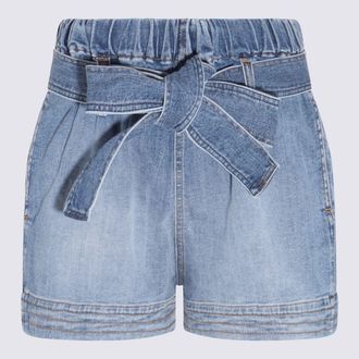 Stella McCartney Blue Denim Cotton Shorts