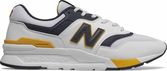 New Balance Mens 997H V1 Sneaker, White/Navy/Yellow, 12 UK