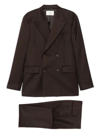 Manuel Ritz double-breasted suit - 30 BROWN