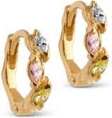 Enamel Copenhagen Laia Hoops in Clear/pink/apple Green Cz at Nordstrom