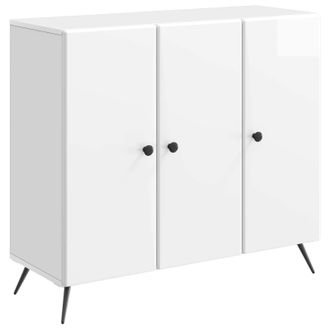 vidaXL Aparador Brillante 89 X 34,5 X 80 Cm Madera De Ingenier&iacute;a Vidaxl