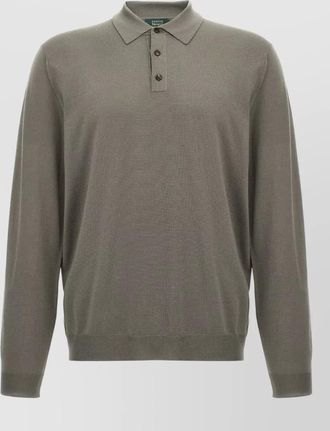 Zanone wool long-sleeve polo shirt