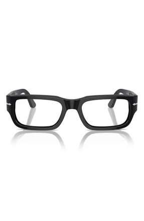 Persol Adrien 58mm Rectangular Optical Glasses in Black at Nordstrom