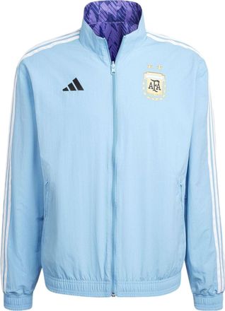 adidas Argentina Anthem Jacket Mens Sports Soccer Running Top Light Blue HF3948