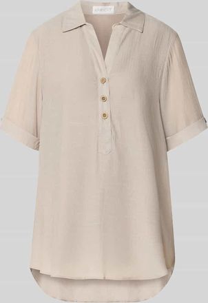 Apricot Relaxed Fit Bluse aus Viskose-Mix mit Umlegekragen in Sand, Gr&ouml;&szlig;e XXL