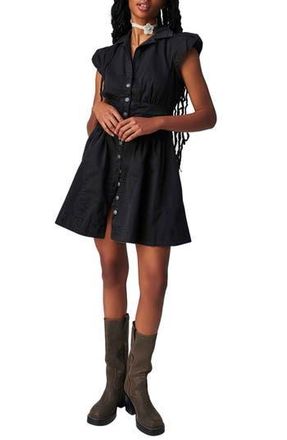 Free People Chester Nonstretch Denim Dress in Black at Nordstrom Rack, Size X-Large