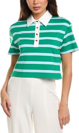 Alice & Olivia Alice + Olivia Lyle Rugby Polo Top