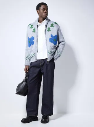 Le 31 Mens Deep indigo pleated jean Loose fit Imported from Seoul