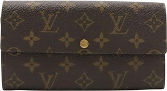 Louis Vuitton Brown Monogram Canvas Long Wallet (Authentic Pre-Loved)