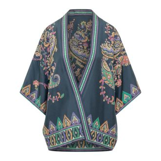 Etro Etro, Kimonos, female, Multicolor, Size: M Silk Twill Kesa