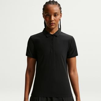 Nike Womens Victory Dri-FIT Short-Sleeve Golf Polo in Black | FQ1574-010