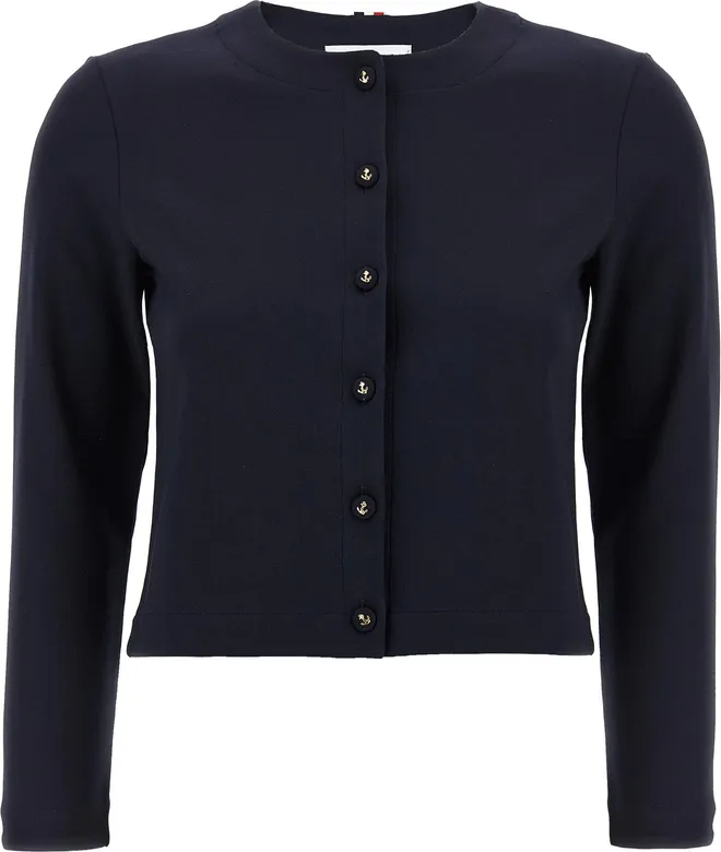 Blue Viscose Womens Cardigan
