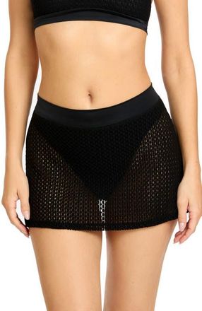 Robin Piccone Cover-Up Miniskirt in Black at Nordstrom, Size X-Small