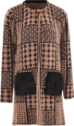 Faina Vest Dames Donker roze zwart