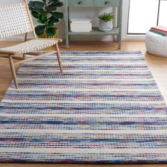 Safavieh Marbella Hand Made Area rug, Ivory / Blue Bohemian Style Non-Shedding