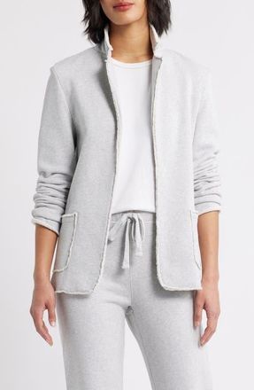 Frank & Eileen Dublin Cotton Fleece Blazer in Gray Melange at Nordstrom, Size X-Small
