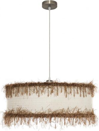 Fabrilamp Lampada A Sospensione Hilos 1xe27 Beige 50 D De Fabrilamp