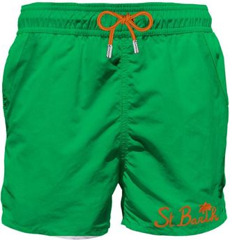 MC2 Saint Barth Green Man Swim Shorts With Pocket