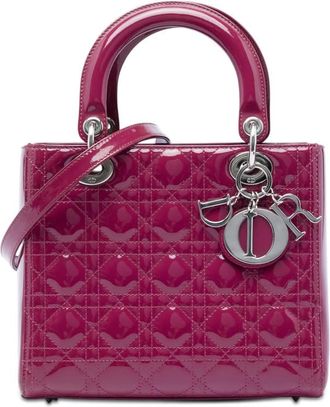 Dior Pre-owned Dior Medium Patent Cannage Lady Dior Ladies 5ESQX87P6GW4RSBM