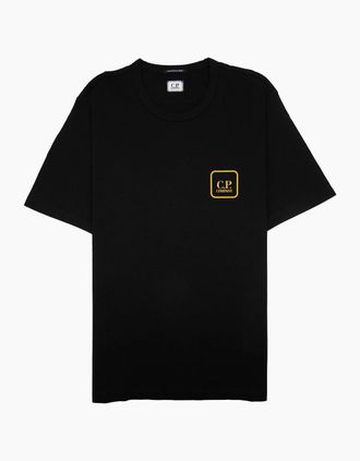 C.P. Company Mens Cp Company Metropolis Series Mercerised Jersey Logo Graphic T-shirt Black 999 - Size: 42