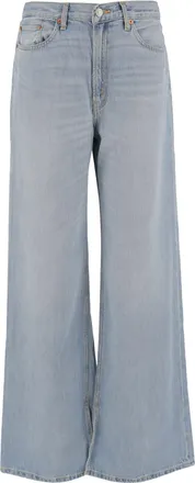 Re/Done Cotton Lyocell Wide-Leg Jeans