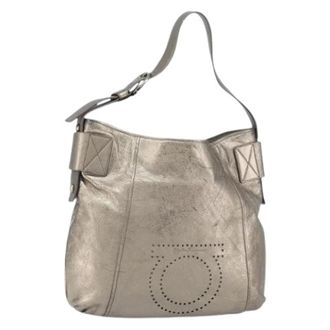 Ferragamo Pre-owned Leren Schoudertas - Dames - Vintage Schoudertas - Geel - ONE Size - Leer - Vintage