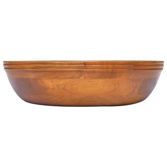 Berkfield Home Basin Solid Teak Wood OE&para;40x10 cm in Brown | Size: 40x10 cm