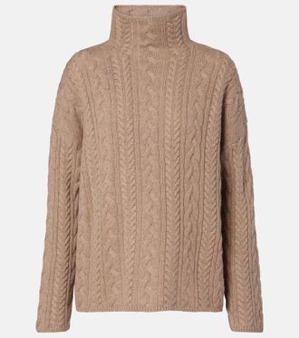 Max Mara Cable-knit wool and cashmere sweater